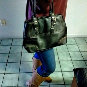 Black Leather Coach Purse